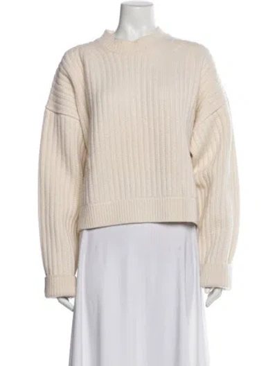 Pre-owned Jil Sander Wool Crew Neck Sweater In Neutral