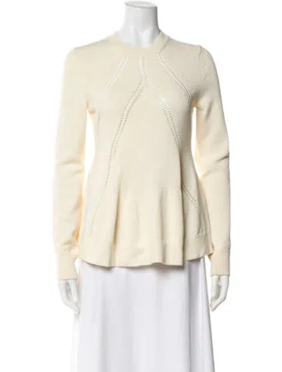 Pre-owned Jil Sander Wool Crew Neck Sweater In Neutral