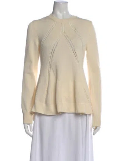 Pre-owned Jil Sander Wool Crew Neck Sweater In Neutral