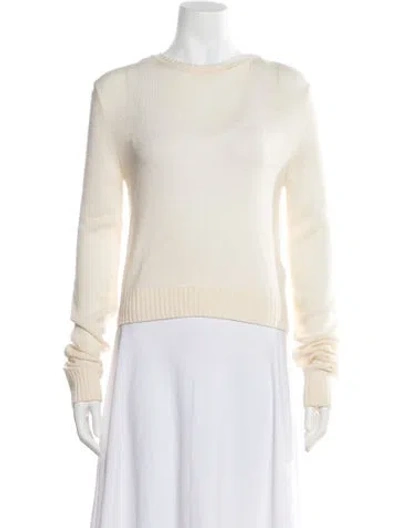 Pre-owned Jil Sander Wool Crew Neck Sweater In Neutral