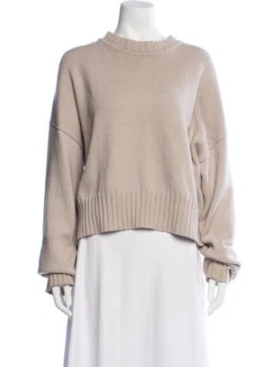 Pre-owned Jil Sander Wool Crew Neck Sweater In Neutral