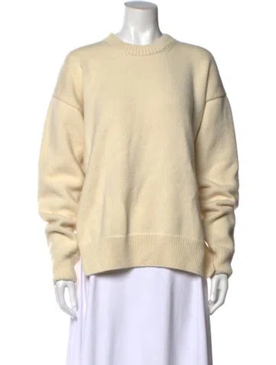 Pre-owned Jil Sander Wool Crew Neck Sweater In Neutral