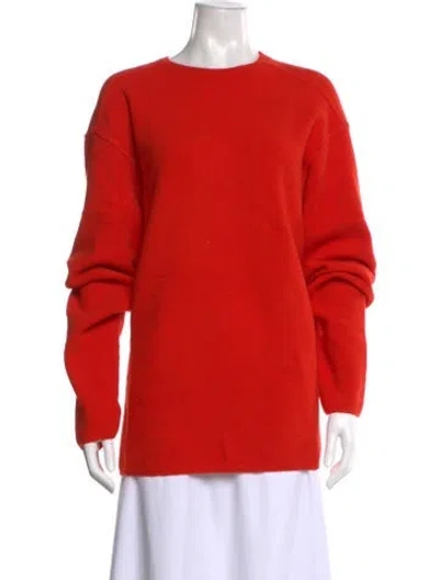 Pre-owned Jil Sander Wool Crew Neck Sweater In Red