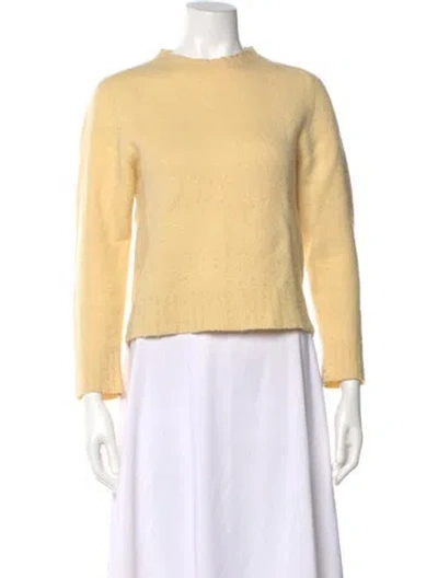 Pre-owned Jil Sander Wool Crew Neck Sweater In Yellow