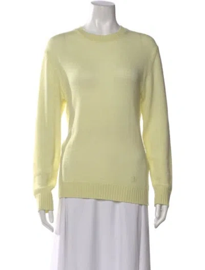 Pre-owned Jil Sander Wool Crew Neck Sweater In Yellow
