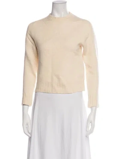 Pre-owned Jil Sander Wool Crew Neck Sweater In Yellow