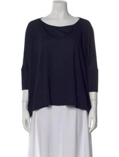 Pre-owned Jil Sander Wool Crew Neck Top In Black