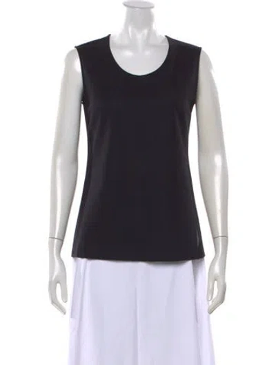 Pre-owned Jil Sander Wool Crew Neck Top In Black