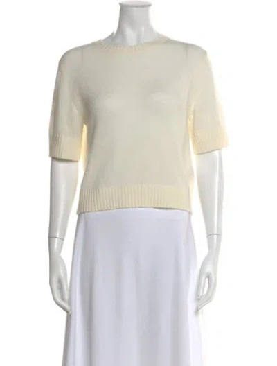 Pre-owned Jil Sander Wool Crew Neck Top In Neutral