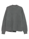 Jil Sander Wool Crewneck Jumper With Dropped Shoulders In Gray