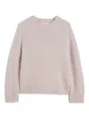 Jil Sander Mohair Blend Crew Neck Sweater In Pink