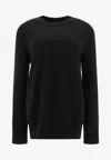 Jil Sander Medium-weight Crewneck Sweater Knitwear Black