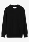 Jil Sander Wool Crewneck Sweater In Black
