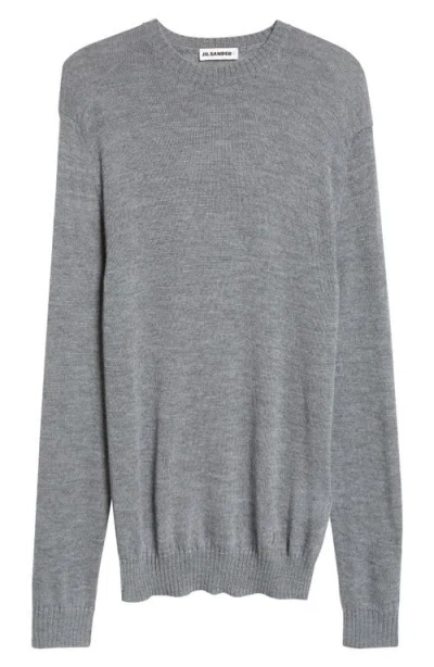 Jil Sander Wool Crewneck Sweater In Slate