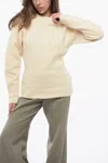 Jil Sander Wool Crewneck Sweater In White