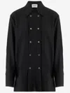 Jil Sander Wool Double-breasted Shirt In Black