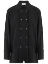 Jil Sander Double-breasted Virgin-wool Coat In Black