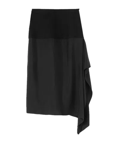 JIL SANDER JIL SANDER ASYMMETRICAL MIDI SKIRT