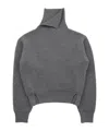 Jil Sander Wool Fisherman's Rib Jumper Koala In Gray