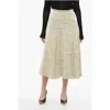 Jil Sander Wool Fla Skirt With Speckled Women's Pattern