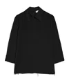 Jil Sander Wool Gabardine Shirt In Black