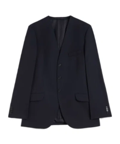 Jil Sander Wool Gabardine Tailored Jacket In Black