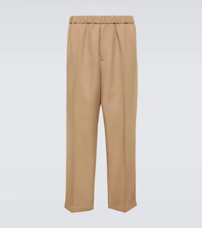 Jil Sander Wool Gabardine Tapered Pants In Clay