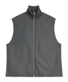 Jil Sander Sleeveless Wool Jacket With High Ribbed Collar In Gray
