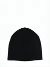 Jil Sander Wool Hat With Rounded Silhouette And Ribbed Edge In Black