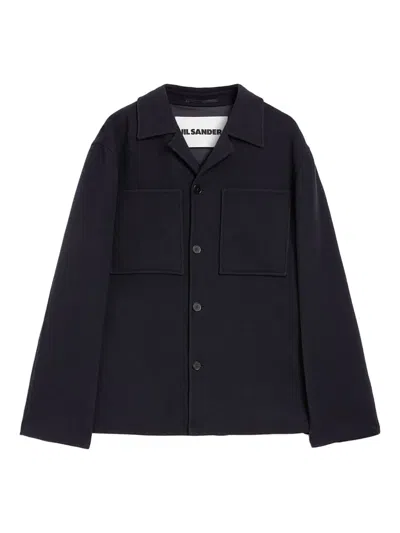 Jil Sander Wool Jacket In Blue