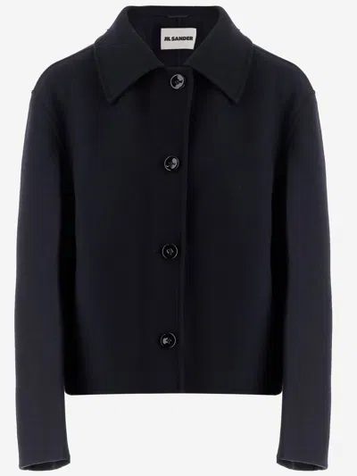 Jil Sander Wool Jacket In Blue