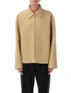 Jil Sander Embroidered 170 Front Pocket Jacket In Nude