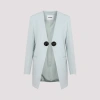 Jil Sander Collarless Wool Blazer