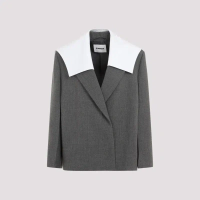 Jil Sander Wool Jacket 36 In Gray