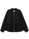 Jil Sander Zipped Bomber Jacket In Black