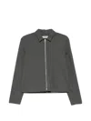 Jil Sander Zip-up Classic-collar Jacket In Gray