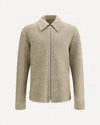 Jil Sander Beige Wool Blend Jacket Men In Green