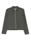 Jil Sander Zip-up Classic-collar Jacket In Gray