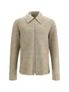 Jil Sander Beige Wool Blend Jacket Men In Neutral