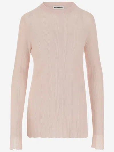 Jil Sander Wool Jersey In Pink