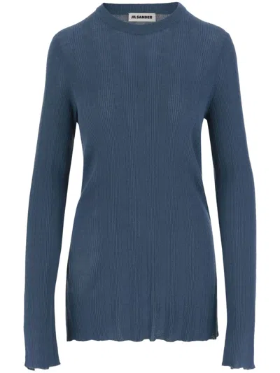 Jil Sander Wool Jumper In Blue