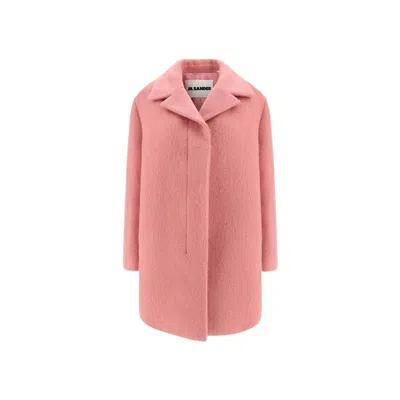 Jil Sander Wool Kaban Coat In Pink