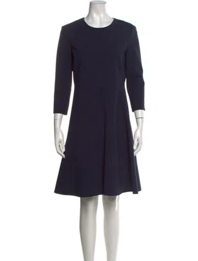 Pre-owned Jil Sander Wool Knee-length Dress In Blue