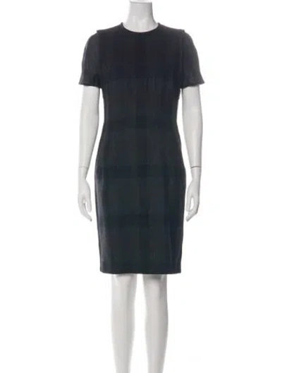 Pre-owned Jil Sander Wool Knee-length Dress In Green