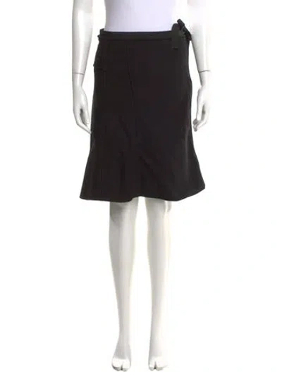 Pre-owned Jil Sander Wool Knee-length Skirt In Black