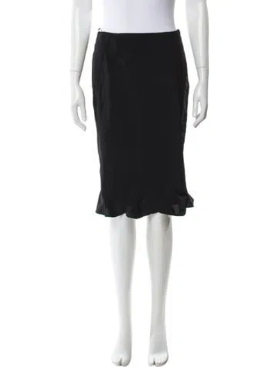 Pre-owned Jil Sander Wool Knee-length Skirt In Black