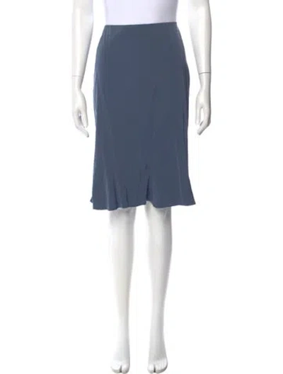 Pre-owned Jil Sander Wool Knee-length Skirt In Blue