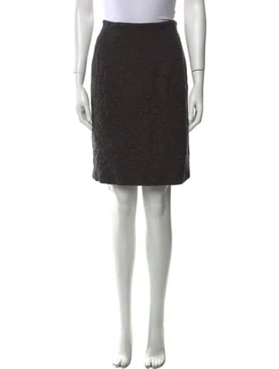 Pre-owned Jil Sander Wool Knee-length Skirt In Gray