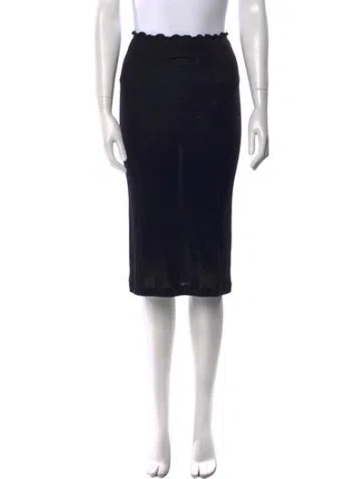 Pre-owned Jil Sander Wool Knee-length Skirt In Gray