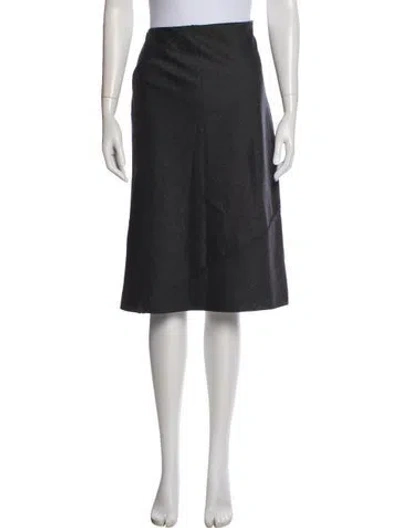 Pre-owned Jil Sander Wool Knee-length Skirt In Gray